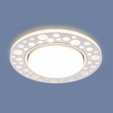 Встраиваемый светильник с LED подсветкой Elektrostandard 3032 GX53 WH белый a045486