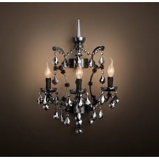 Бра BLS 30470 19th c Rococo iron and Smoke crystal