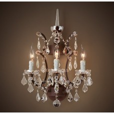 Бра BLS 30480 19th c Rococo iron and clear crystal