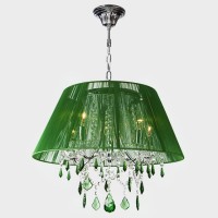 Люстра подвесная Eurosvet Emerald 3125/5 хром/зелёный Strotskis