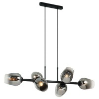 Люстра подвесная Lumien Hall МЕГАН 4036/6P-BK-CR
