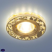 Встраиваемый точечный светильник с LED подсветкой Elektrostandard 8096 MR16 GD золото a032385