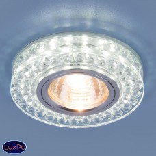 Точечный встраиваемый светодиодный светильник Elektrostandard 8381 MR16 CL/SL прозрачный/серебро a036604