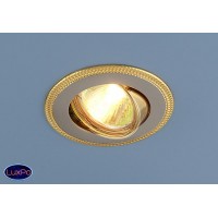 Точечный встраиваемый поворотный светильник Elektrostandard 870 MR16 PS/GD перл. серебро/золото a032324