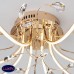Светодиодная потолочная люстра с хрусталем Eurosvet Sacura 90087/8 золото