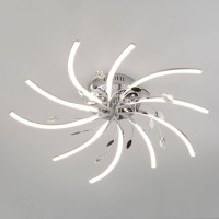 Люстра потолочная с подсветкой Eurosvet Windmill 90125/10 хром 97,5W