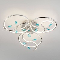 Люстра потолочная с подсветкой Eurosvet Venera 90131/3 хром 94W