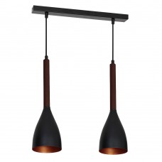 Подвесной светильник Luminex MUZA BLACK/GOLD DARK WOOD 9160