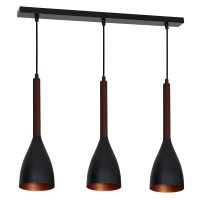 Подвесной светильник Luminex MUZA BLACK/GOLD DARK WOOD 9161