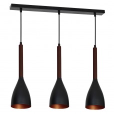 Подвесной светильник Luminex MUZA BLACK/GOLD DARK WOOD 9161