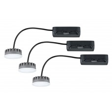 Комплект из 3 встраиваемых светодиодных светильников PAULMANN 2EASY BASIC LED COIN 93887