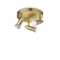 Спот Ideal lux Alfa Pl3 Ottone Satinato 119878
