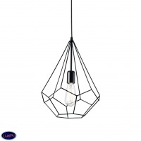 Светильник подвесной Ideal lux Ampolla-2 Sp1 Nero 148151
