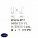                                                                  Настенный светильник Vistosi                                        <span>AP VITTORIA TO NI</span>                  