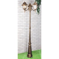 Уличный столб Elektrostandard Altair F/3 черное золото a025024