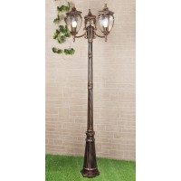 Уличный столб Elektrostandard Andromeda F/3 (GLYF-8024F/3) черное золото a028000