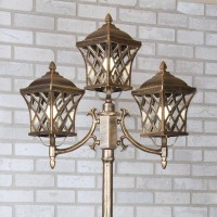 Уличный столб Elektrostandard Cassiopeya F/3 черное золото a025298