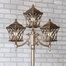 Уличный столб Elektrostandard Cassiopeya F/3 черное золото a025298 Уличный столб Elektrostandard Cassiopeya F/3 черное золото a025298
