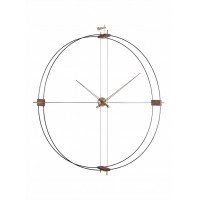 Часы Nomon Delmori Gold, black/walnut, d=130cm DEG000NN