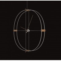 Часы Nomon Delmori, white/walnut, d=140cm DEN000BN