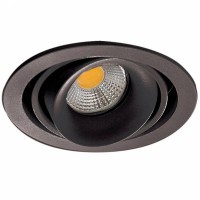 Светильник встраиваемый Donolux Paleo DL18615/01WW-R Shiny black/Black
