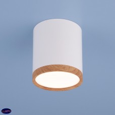 Накладной потолочный  светодиодный светильник Elektrostandard DLR024 6W 4200K белый матовый/светлый дуб a040548