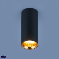 Накладной потолочный  светодиодный светильник Elektrostandard DLR030 12W 4200K черный матовый/золото a040668
