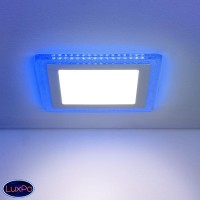 Встраиваемый потолочный светодиодный светильник Elektrostandard DLS024 18W 4200K Blue a038379