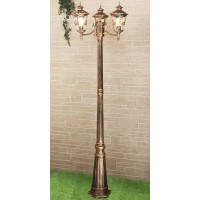 Уличный столб Elektrostandard Diadema F/3 (GLYF-8046F/3) черное золото a030678