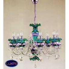 Подвесная люстра хрустальная ArtGlass ESMERALDA VIII GREEN/BLUE