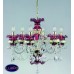 Подвесная люстра хрустальная ArtGlass ESMERALDA VIII WHITE/RED