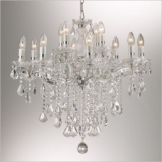 Подвесная люстра хрустальная Ideal lux Florian Sp12 Cromo 035604