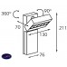 Светильник настенный Italline FOCUS COLD wh/bl/bl dim