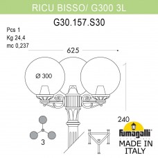 Столб уличный Fumagalli RICU BISSO/G300 3L G30.157.S30.AZE27