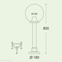 Столб уличный Fumagalli FEBO.R 500/G300 G31.261.000.WXE27