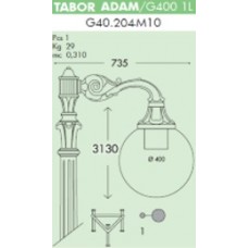 Столб уличный Fumagalli TABOR ADAM/G400 1L G40.205.M10.AXE27