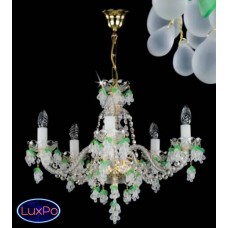 Подвесная люстра хрустальная ArtGlass GIZELA V WHITE