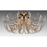 Люстра потолочная Crystal Lux IMPERIA PL6 GOLD/AMBER
