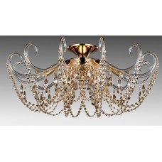 Люстра потолочная Crystal Lux IMPERIA PL6 GOLD/AMBER
