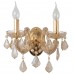 Бра Crystal lux INES AP2 GOLD/AMBER