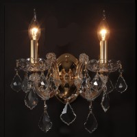 Бра Crystal lux INES AP2 GOLD/TRANSPARENT