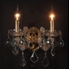 Бра Crystal lux INES AP2 GOLD/TRANSPARENT