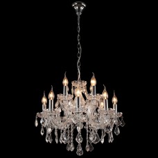 Подвесная люстра Crystal lux INES SP8+4 CHROME/TRANSPARENT
