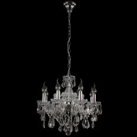 Подвесная люстра Crystal lux INES SP8 CHROME/TRANSPARENT