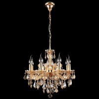 Подвесная люстра Crystal lux INES SP8 GOLD/AMBER