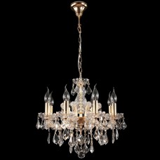 Подвесная люстра Crystal lux INES SP8 GOLD/TRANSPARENT