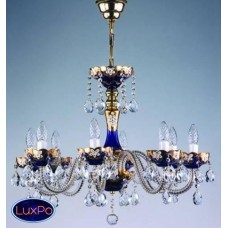 Подвесная люстра хрустальная ArtGlass LEONA VIII BLUE/GREEN
