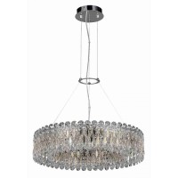 Светильник подвесной Crystal Lux LIRICA SP10 D610 CHROME/GOLD-TRANSPARENT