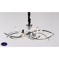 Люстра светодиодная подвесная Elvan LU00125-8-WH-CHR-4000K (код 15479)