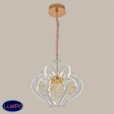 Люстра светодиодная подвесная Elvan LU8268-15B-WH+FGD-3500K (код 20512)